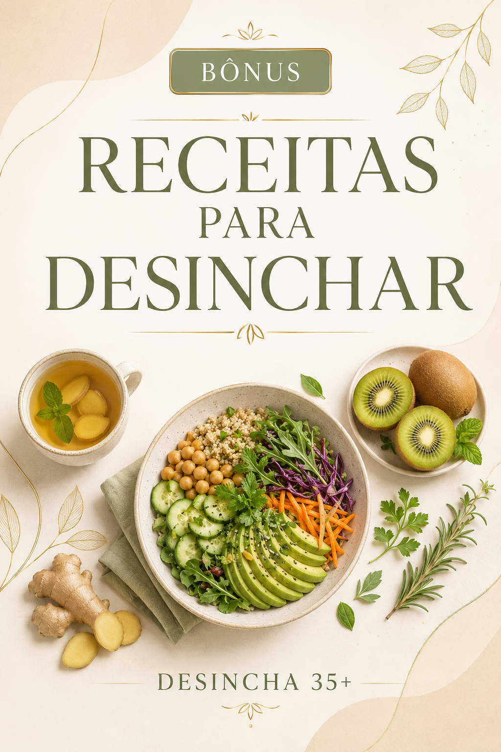 Capa: Receitas para Desinchar